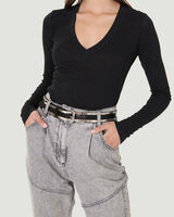 AMATILLO LONG SLEEVE V NECK T SHIRT image number null